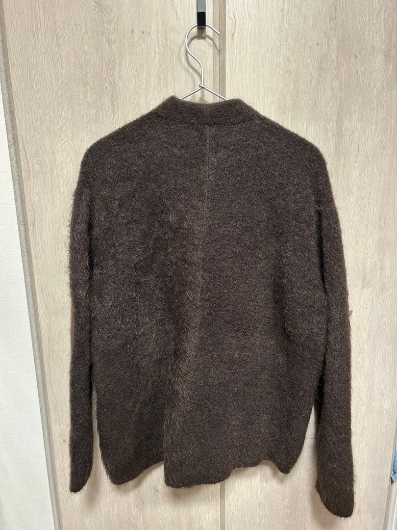 unfil モヘアカーディガン ダークブラウン