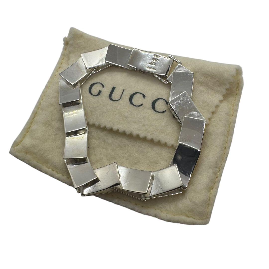 GUCCI オールドグッチ フィッシュプレート ブレスレット 925 正規品