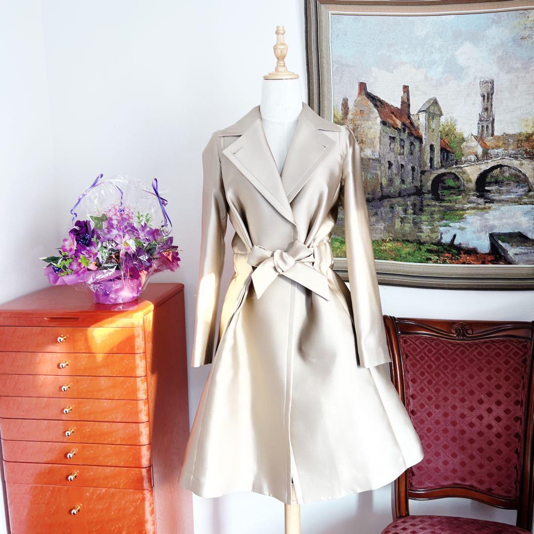 美品　GIORGIOARMANIアルマーニ　シルク　トレンチコート 上品な光沢感