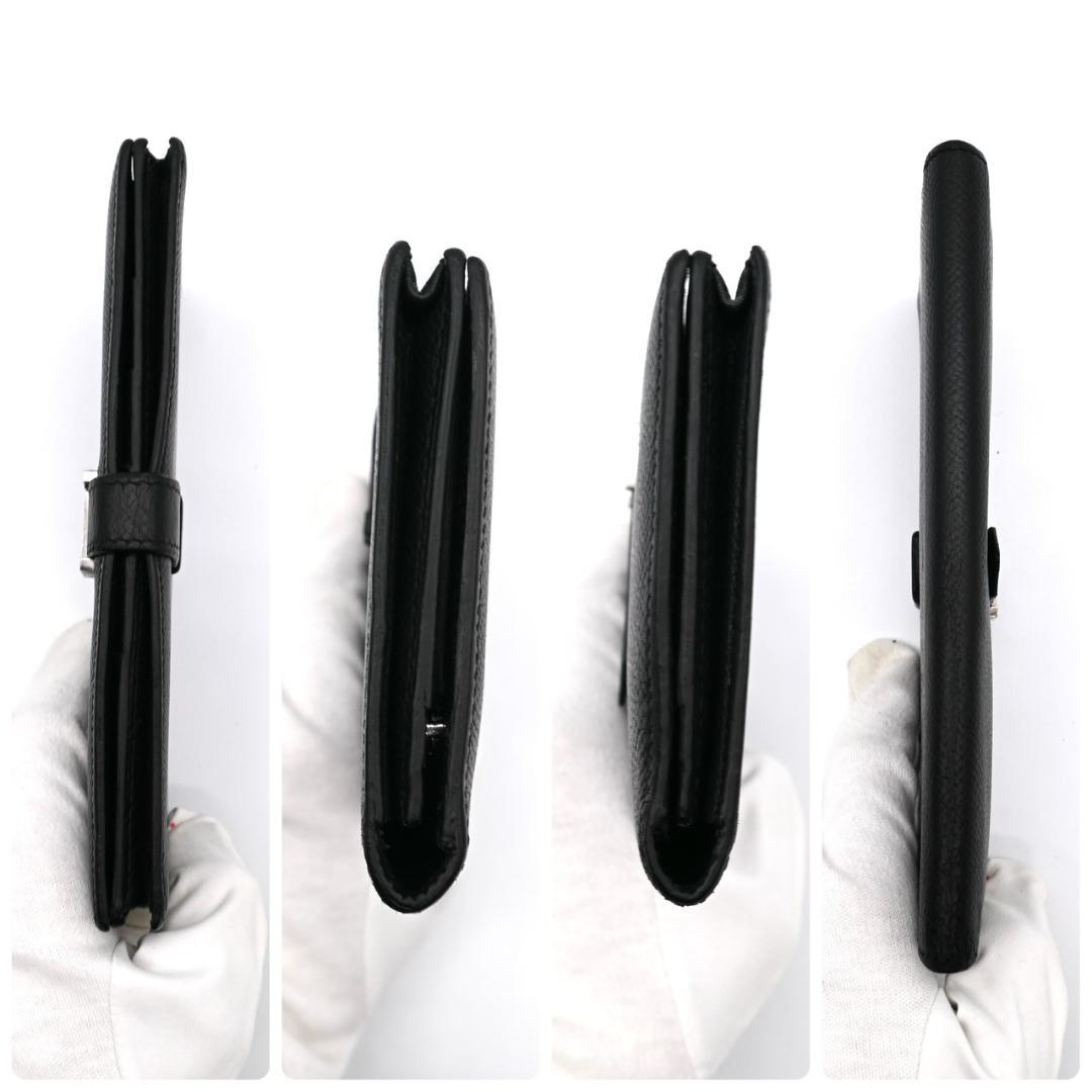 HERMES エルメス 長財布 ヴォーエプソン ベアンスフレ ブラック 2389