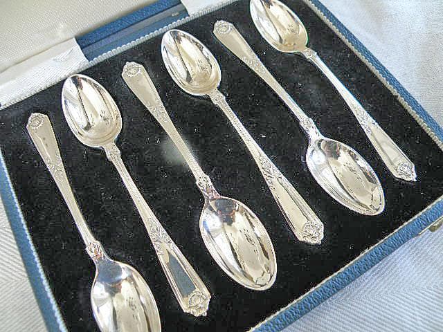 Mappin & Webb　純銀スターリングシルバー　デミタススプーン　６本