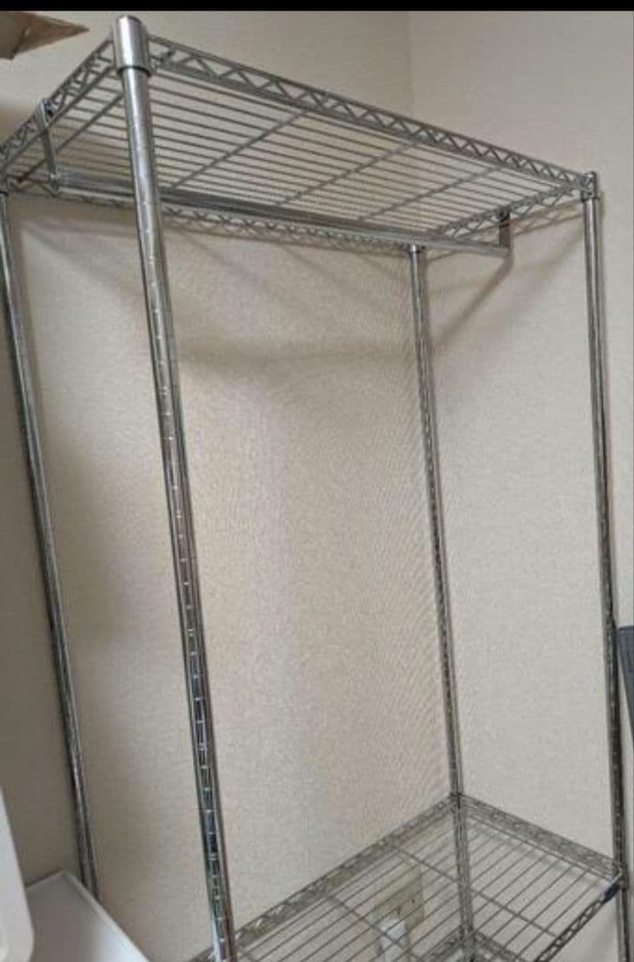 スチールラック 3段 シルバー キャスター付き