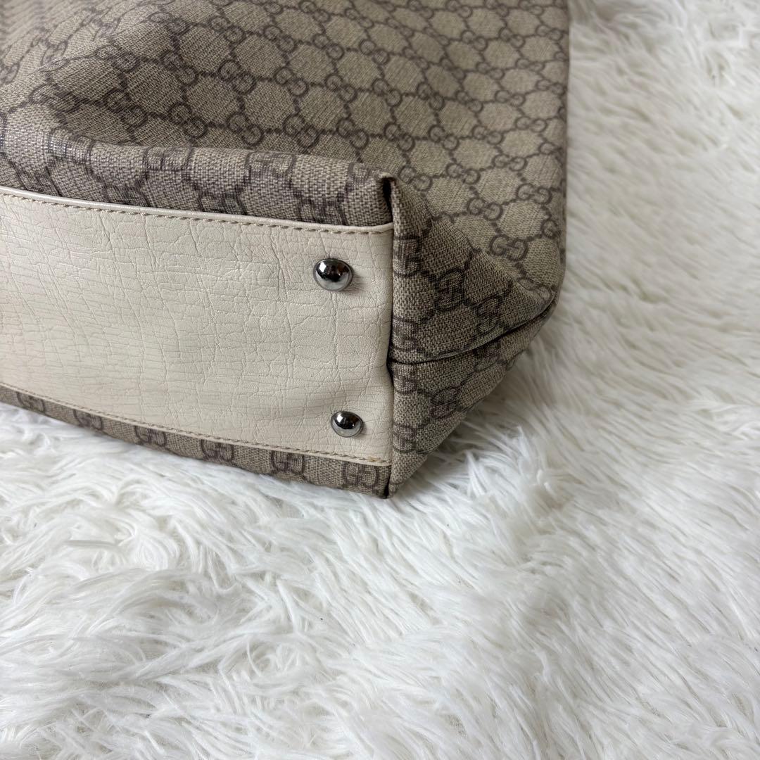 GUCCI グッチ GGスプリーム トートバッグ PVC アイボリー系