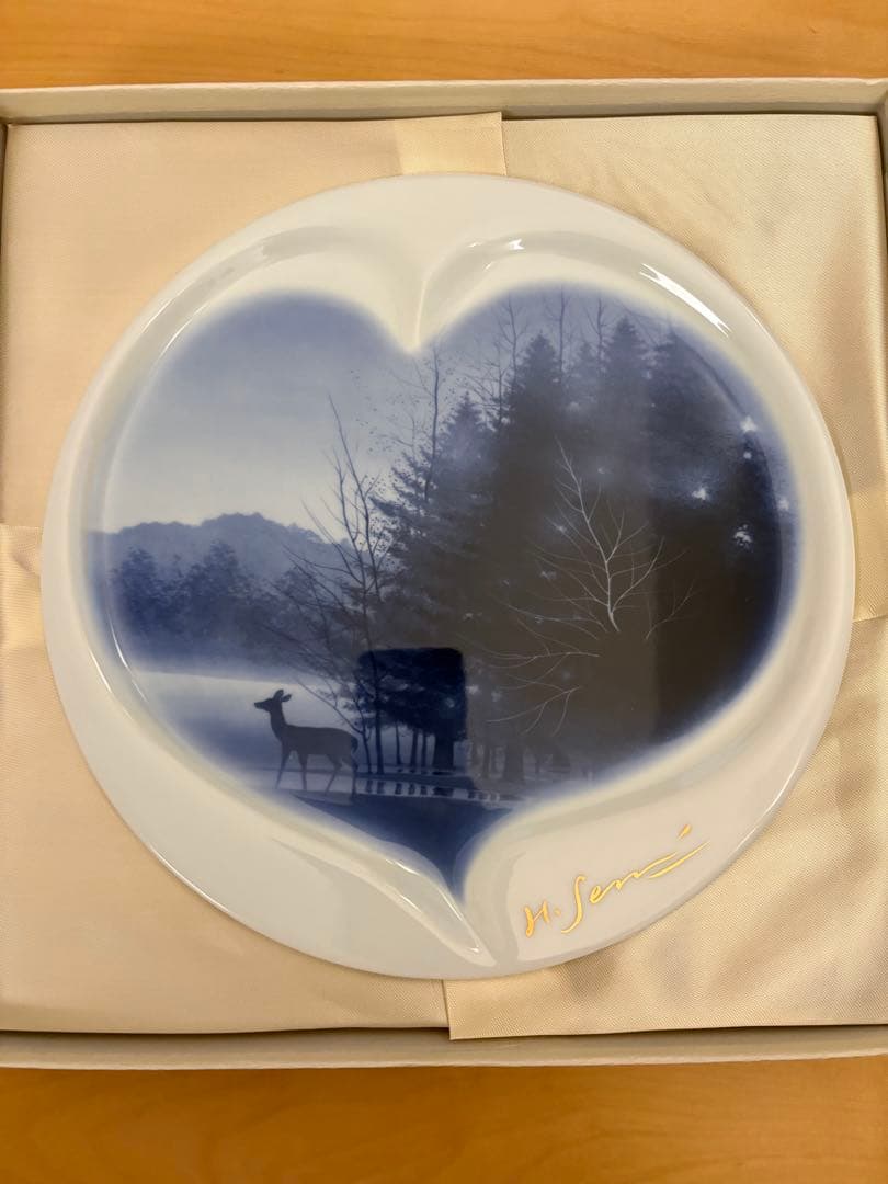 千住博 有田焼絵皿 限定500枚 慶應連合 三田会　ウォーターフォール