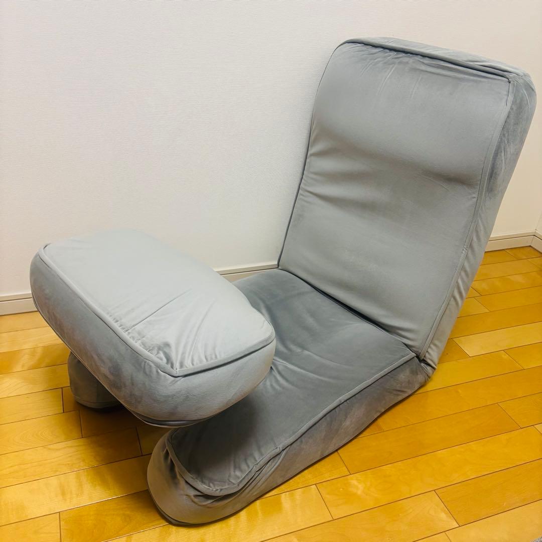 ニトリ　ゲーミング座椅子2 グレー　カバー付き　イエローグリーン