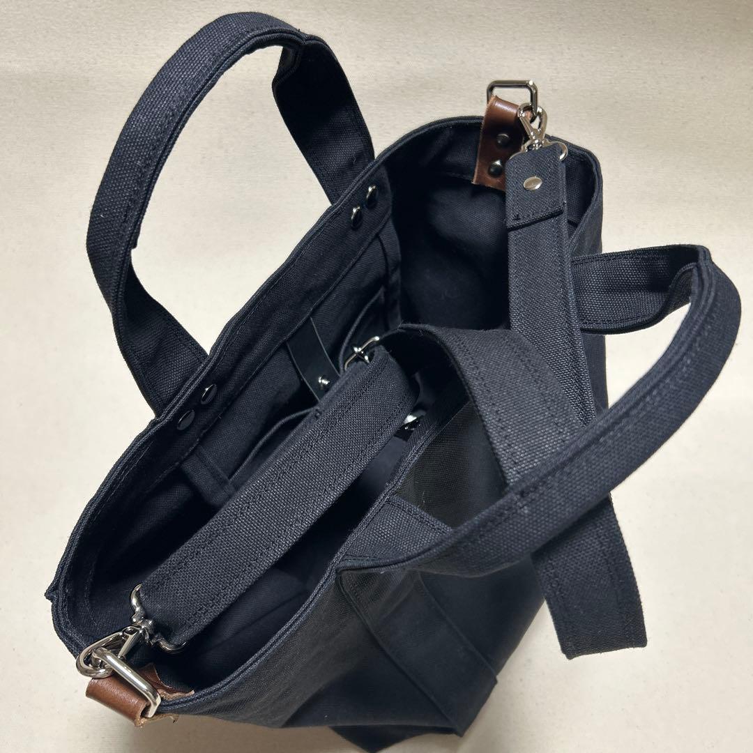 倉敷帆布黒 キャンバス トートバッグ