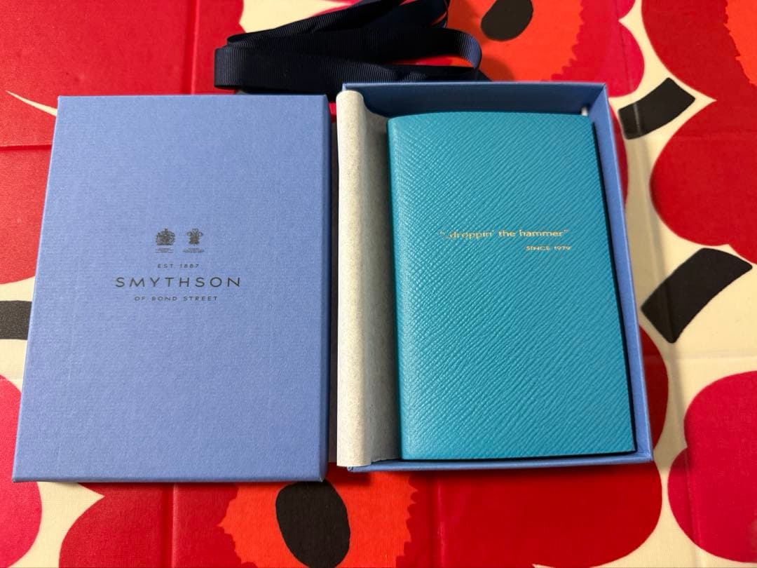 Smythson スマイソン パナマノート（手帳型ノート）ターコイズブルー