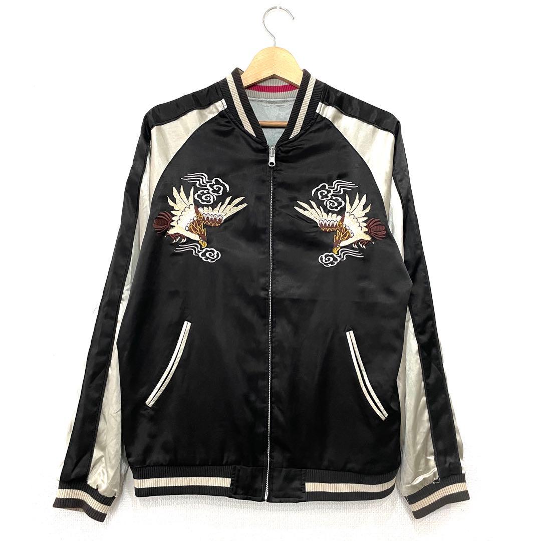 U2509-13　リバーシブルスカジャンL　楽天ゴールデンイーグルス　鷲刺繍