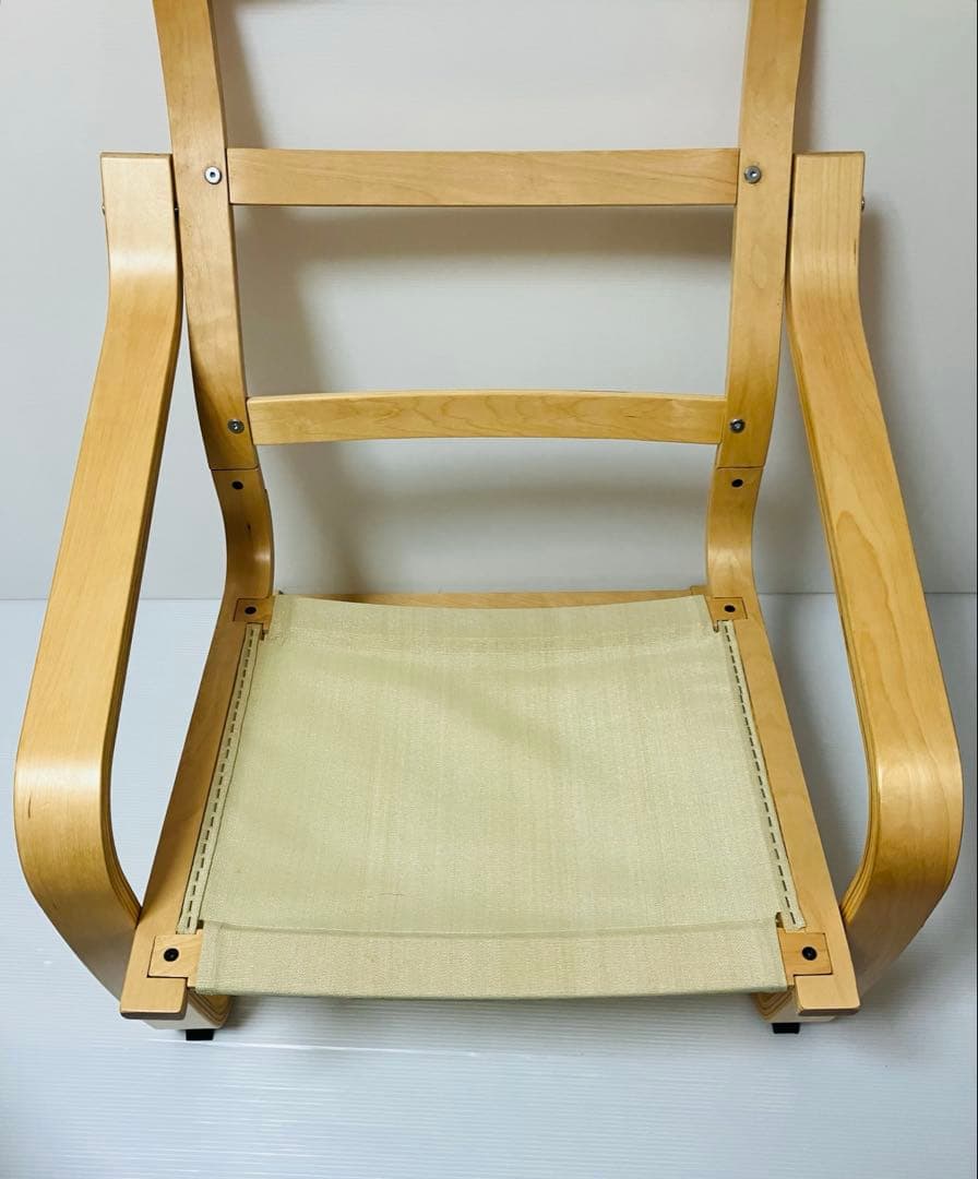 IKEA イケア POÄNG ポエング チェア＋オットマン セット 木製フレーム