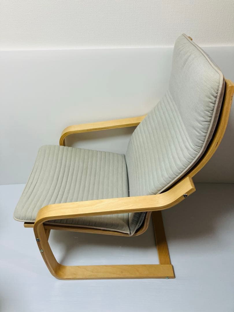 IKEA イケア POÄNG ポエング チェア＋オットマン セット 木製フレーム