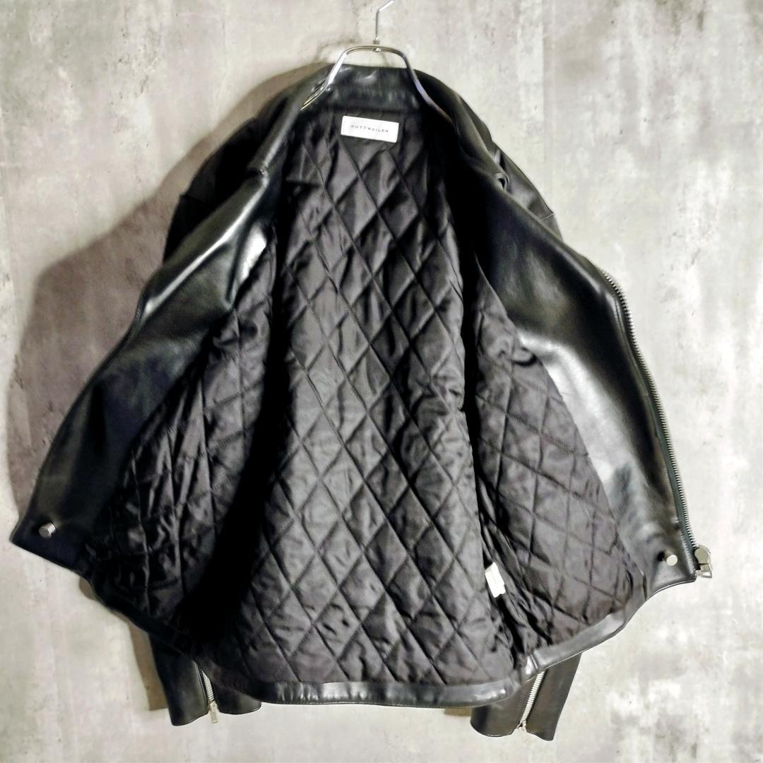 美品★ロットワイラー カウレザー 本革 ダブルライダースジャケット M 日本製
