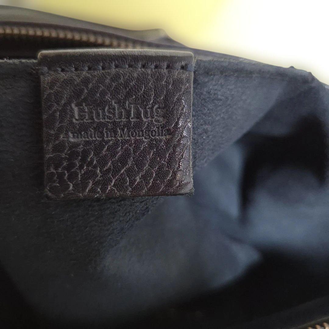 HushTag トートバック シボ革 レザー ネイビー A4 ビジネスバッグ