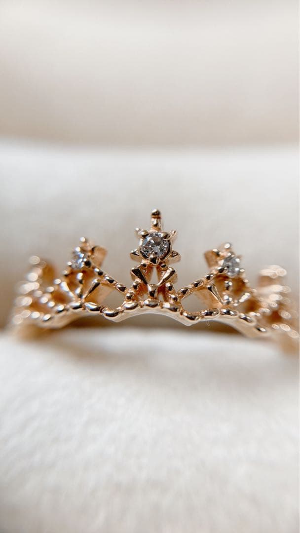 【NOJESS】 未使用 k10YG クラウンリング 3号 ピンキー レア