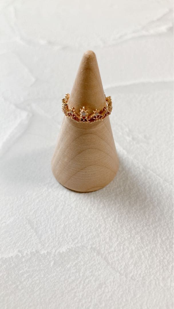 【NOJESS】 未使用 k10YG クラウンリング 3号 ピンキー レア