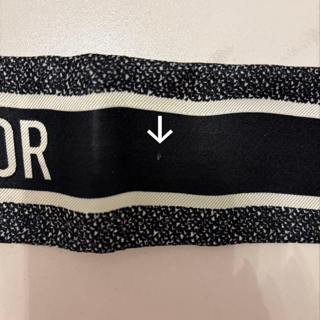 Christian Dior ミッツァ シルク ブラック千鳥格子・ 箱付き