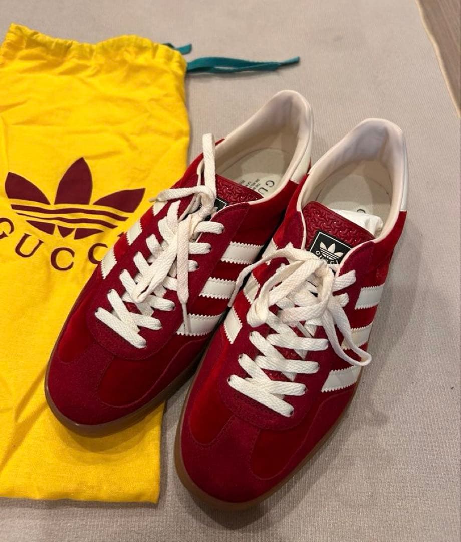 新品 GUCCI × adidas GAZELLE RED