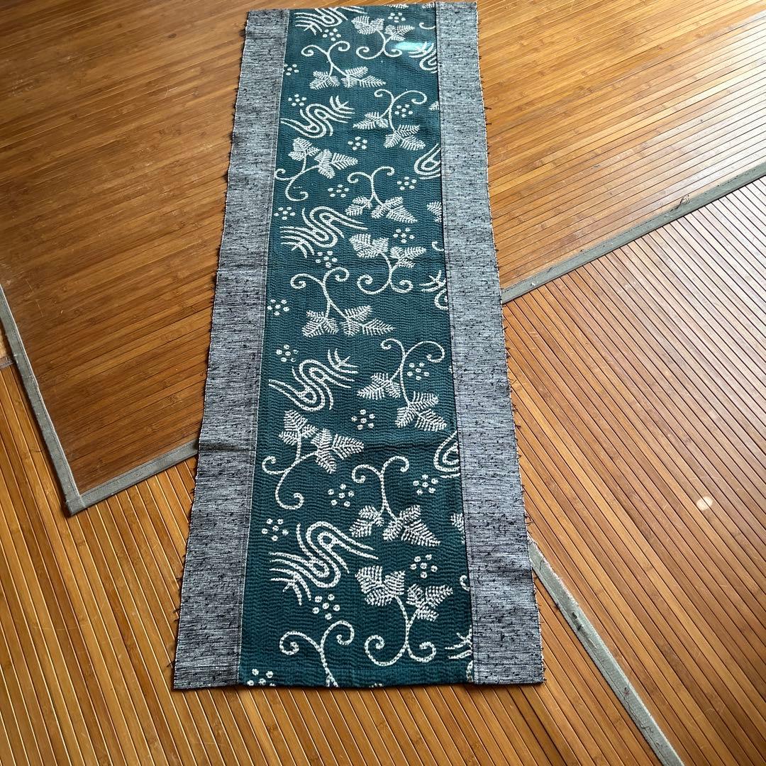 古布　藍染　刺し子布