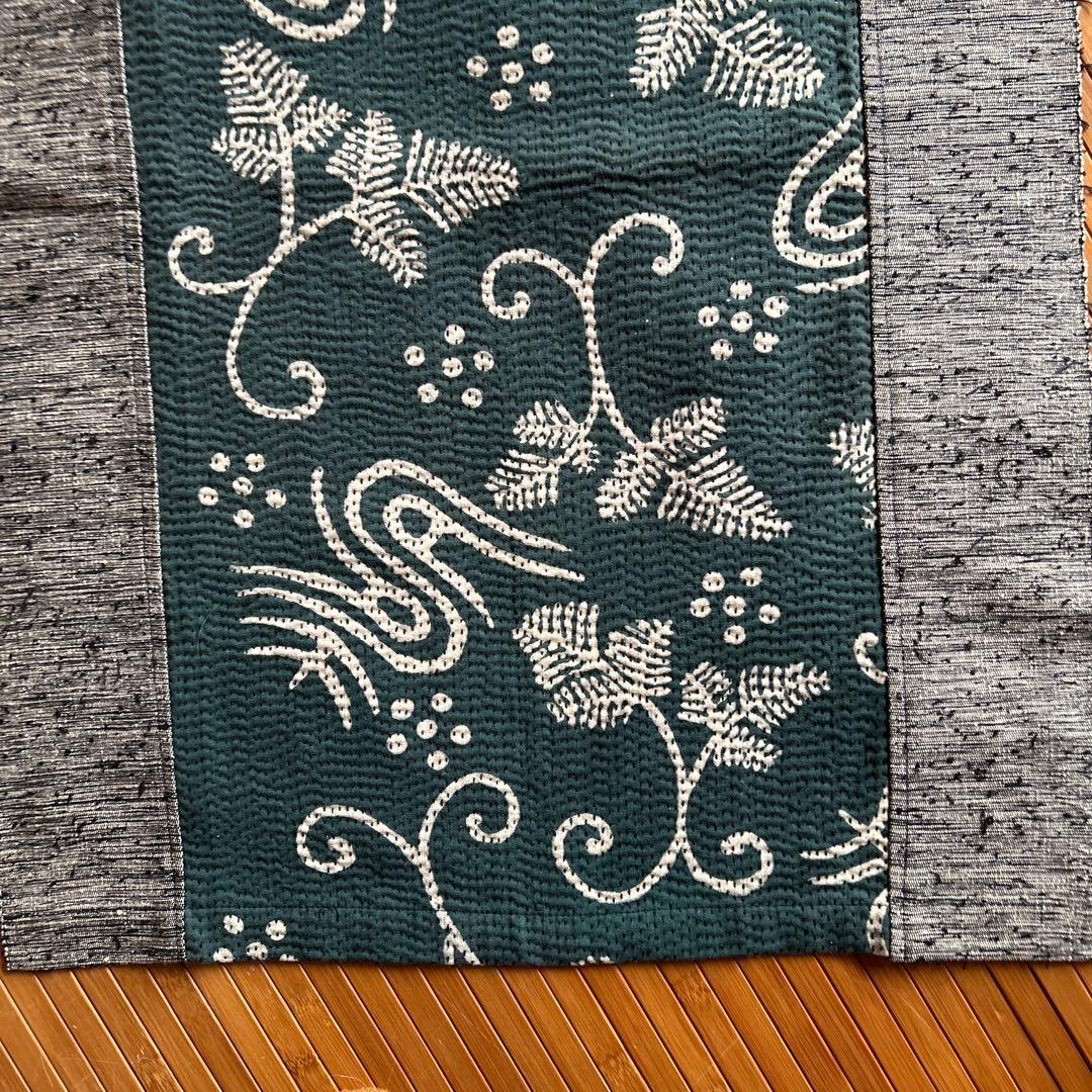 古布　藍染　刺し子布