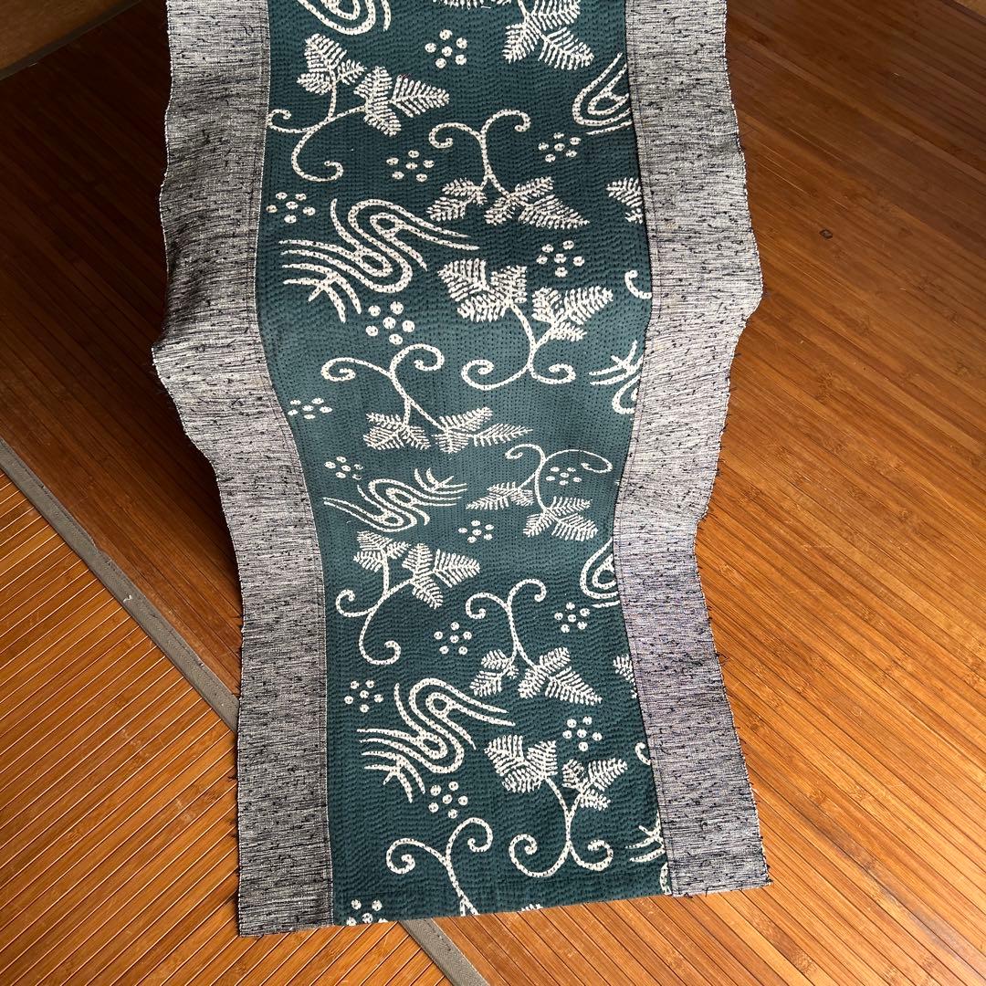 古布　藍染　刺し子布