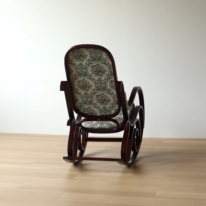 アンティーク 昭和レトロ ロッキングチェア 古家具 ゴブラン織り