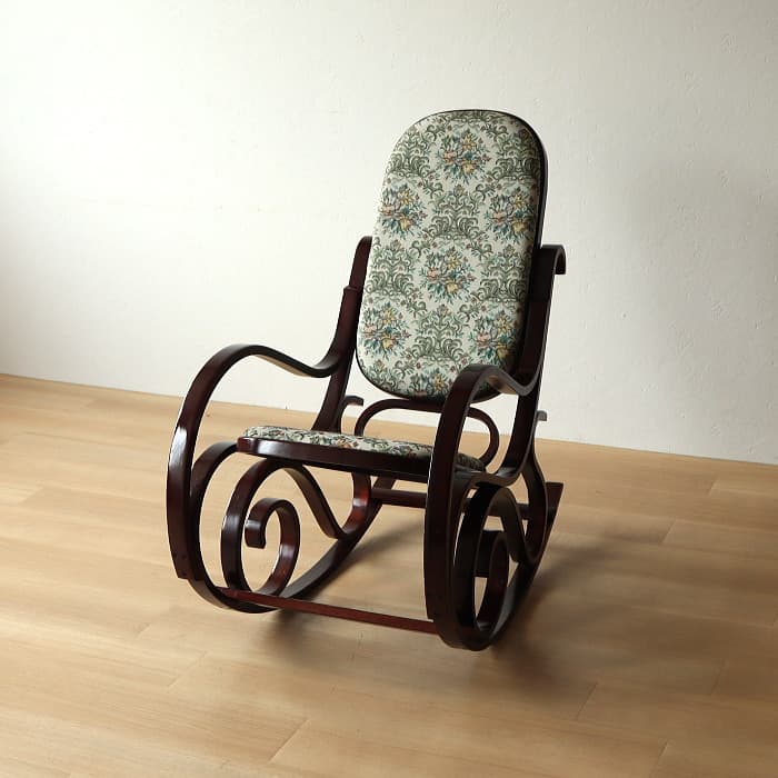 アンティーク 昭和レトロ ロッキングチェア 古家具 ゴブラン織り