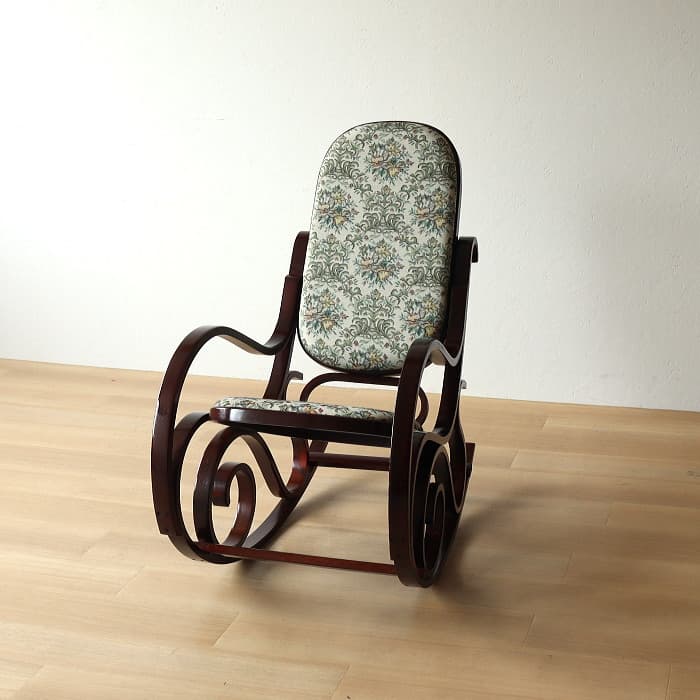 アンティーク 昭和レトロ ロッキングチェア 古家具 ゴブラン織り