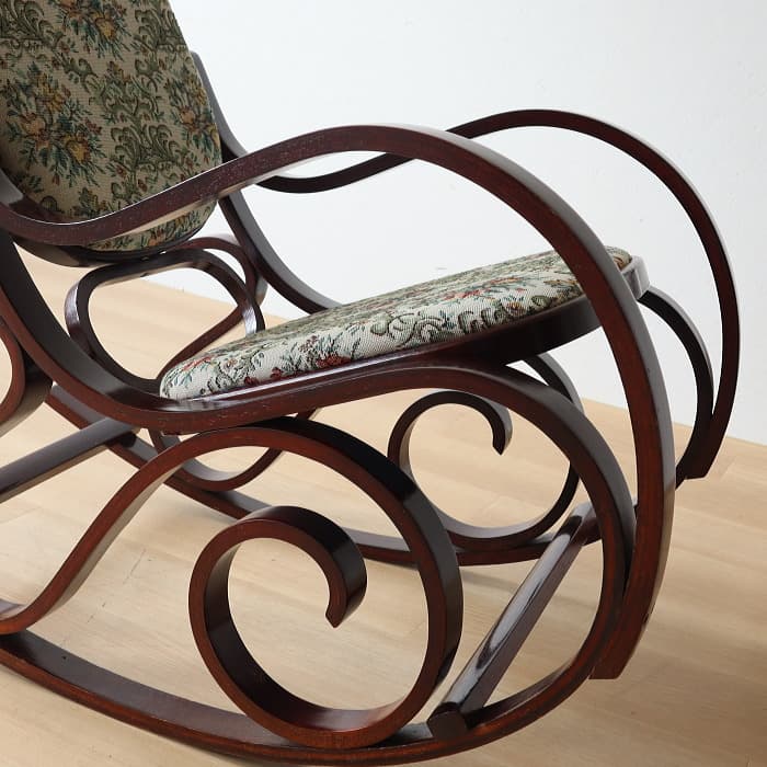 アンティーク 昭和レトロ ロッキングチェア 古家具 ゴブラン織り