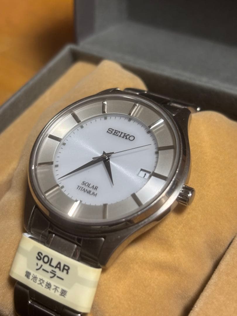 SEIKO セイコーコレクション チタンメンズ ソーラー腕時計SBPX101