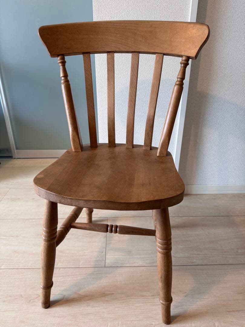 英国製 アンティーク バーチ材 ダイニングチェア