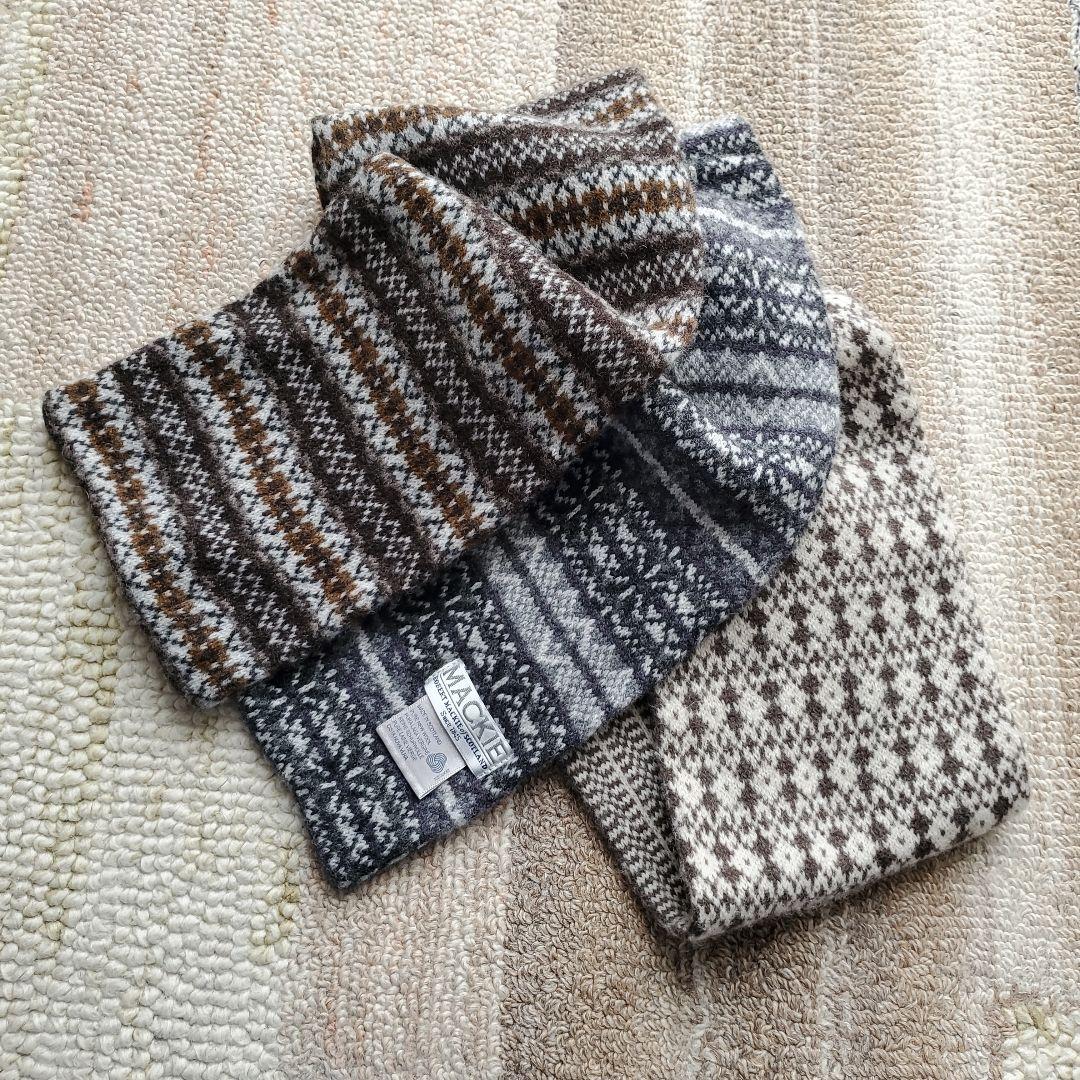 美品 ロバートマッキー スコットランド製 マフラー