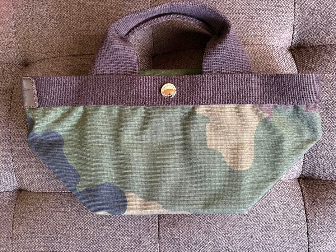 極美品　Hervé Chapelier エルベシャプリエ　トートS 迷彩柄