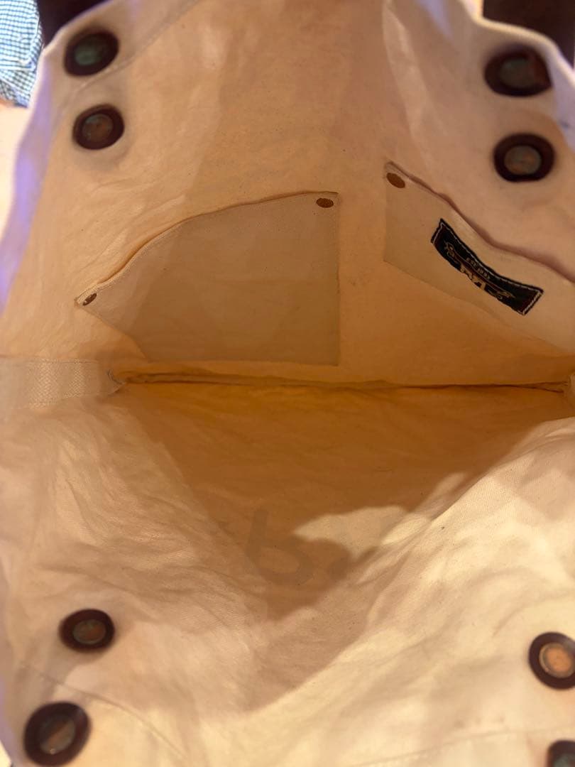 RRL アイボリー キャンバストートバッグ