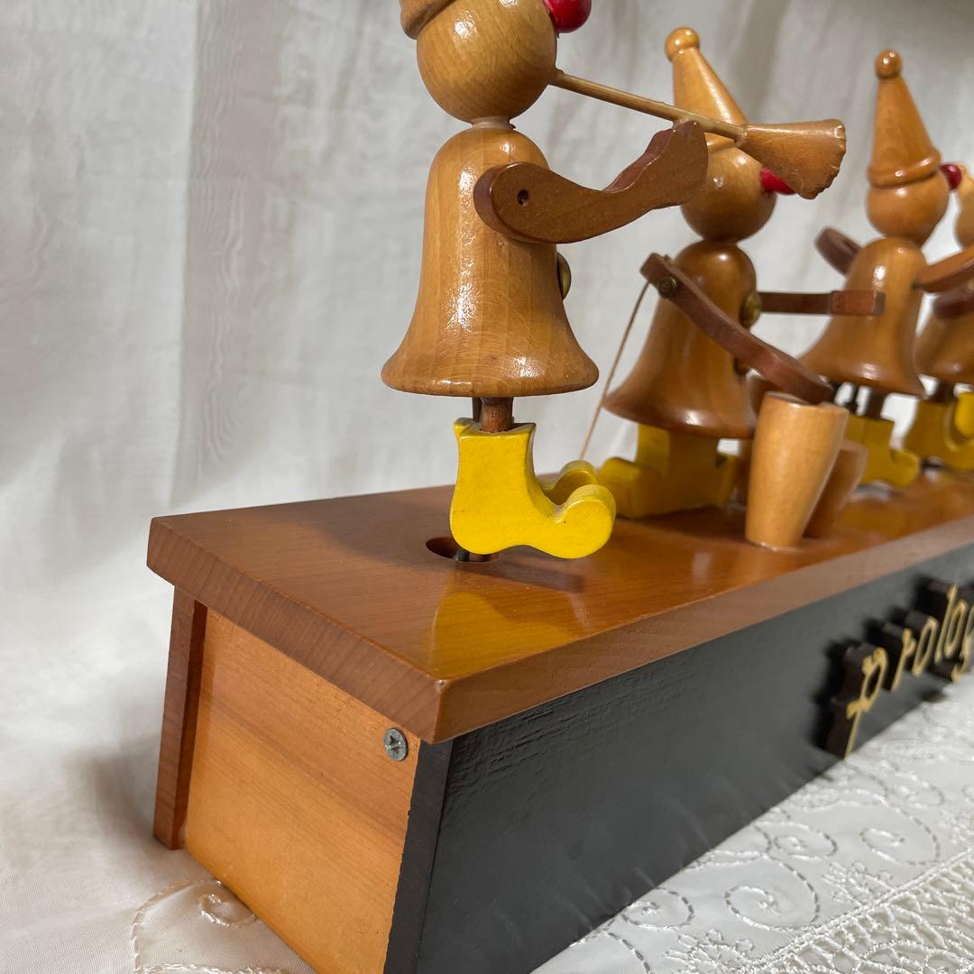 美品　prologue カラクリ　ピエロ　オルゴール　木製　置物　インテリア