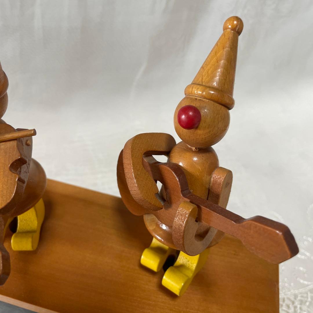 美品　prologue カラクリ　ピエロ　オルゴール　木製　置物　インテリア