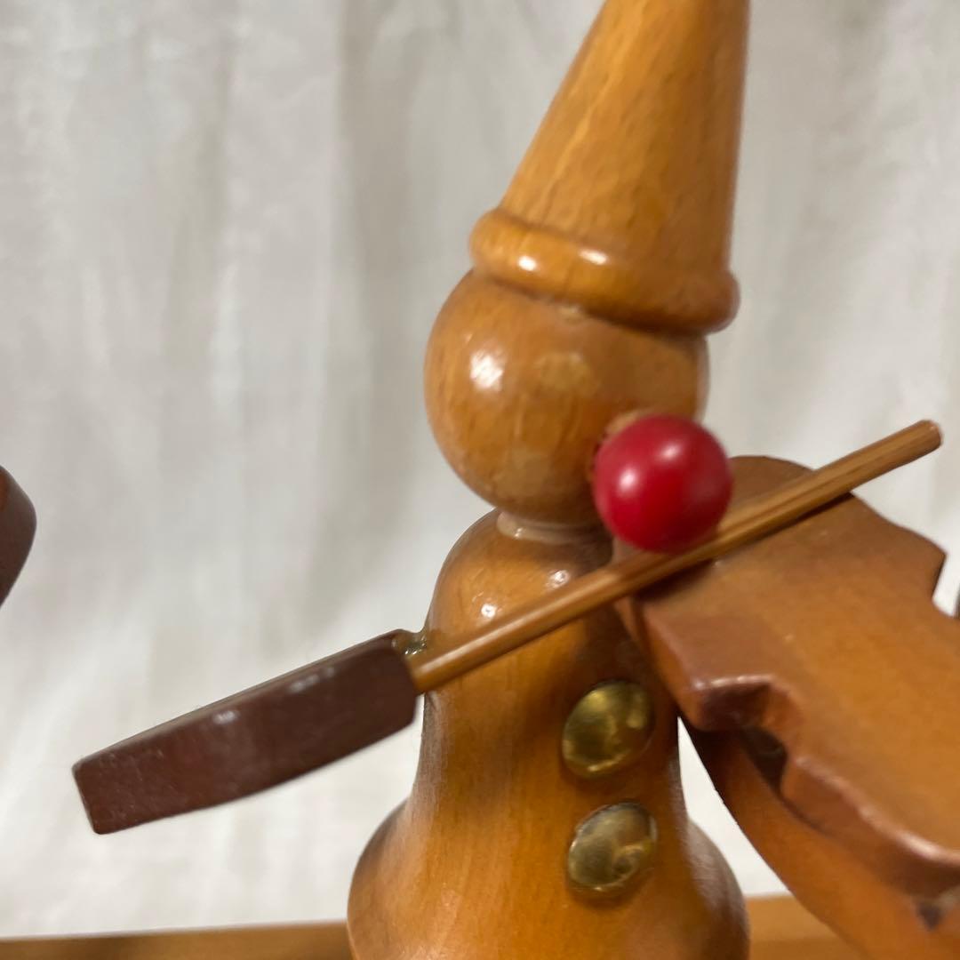 美品　prologue カラクリ　ピエロ　オルゴール　木製　置物　インテリア