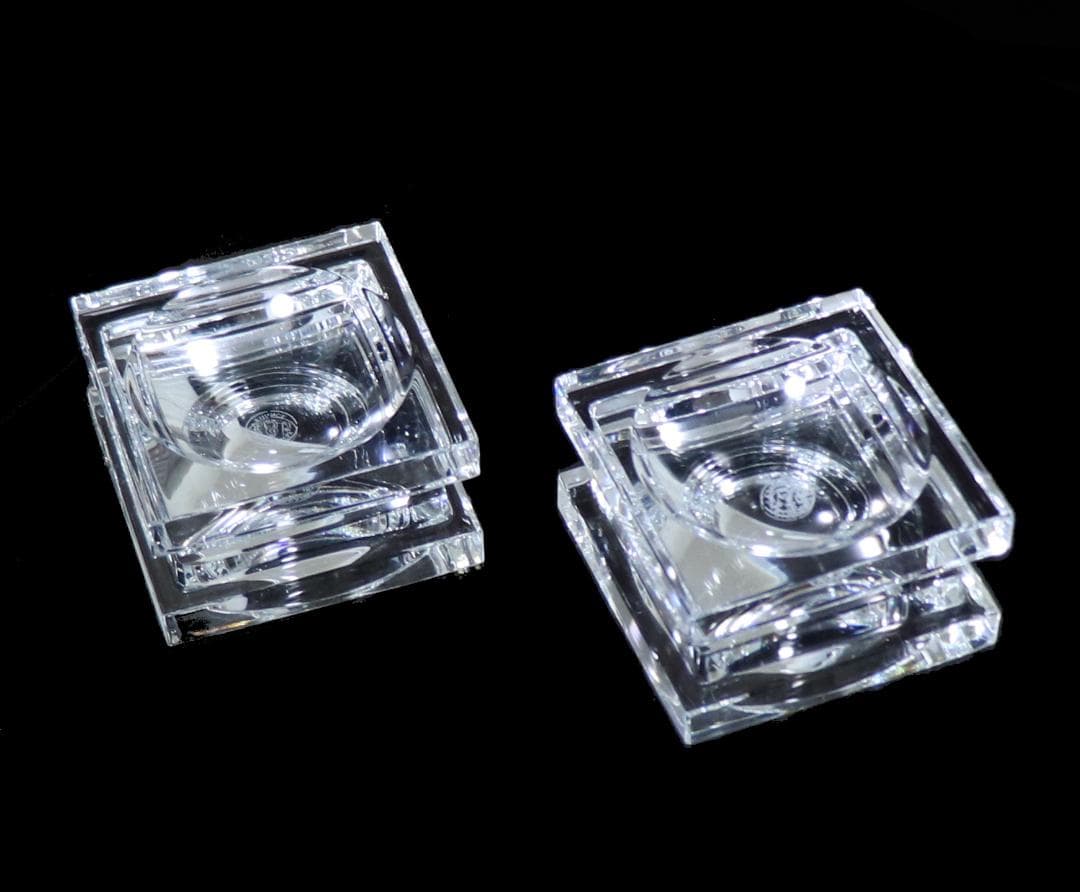 オールド・バカラ ジョルジュシュヴァリエ氏作 バターディッシュ ペア 調味料入れ