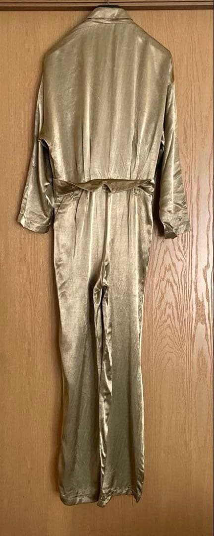 ヴィンテージ ゴールド オールインワン 長袖 サロペット つなぎ 古着