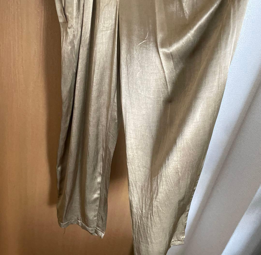 ヴィンテージ ゴールド オールインワン 長袖 サロペット つなぎ 古着