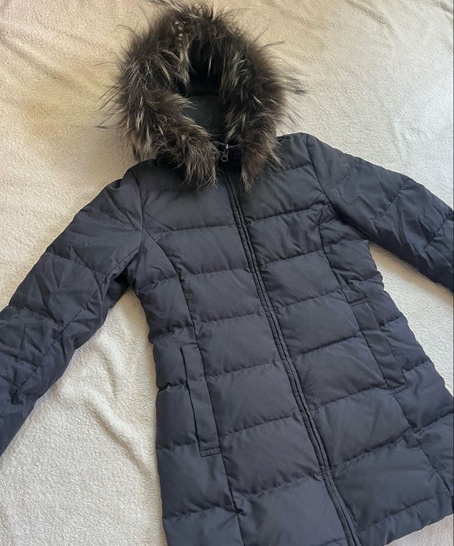 美品　23区 LIMONTA ダウンコート ラクーンファー 洗える Aライン