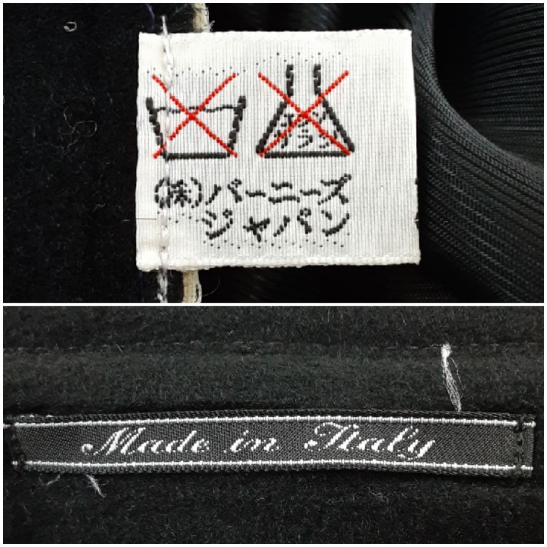 美品◎バーニーズニューヨーク ステンカラーコート 黒 XL相当 フード付き