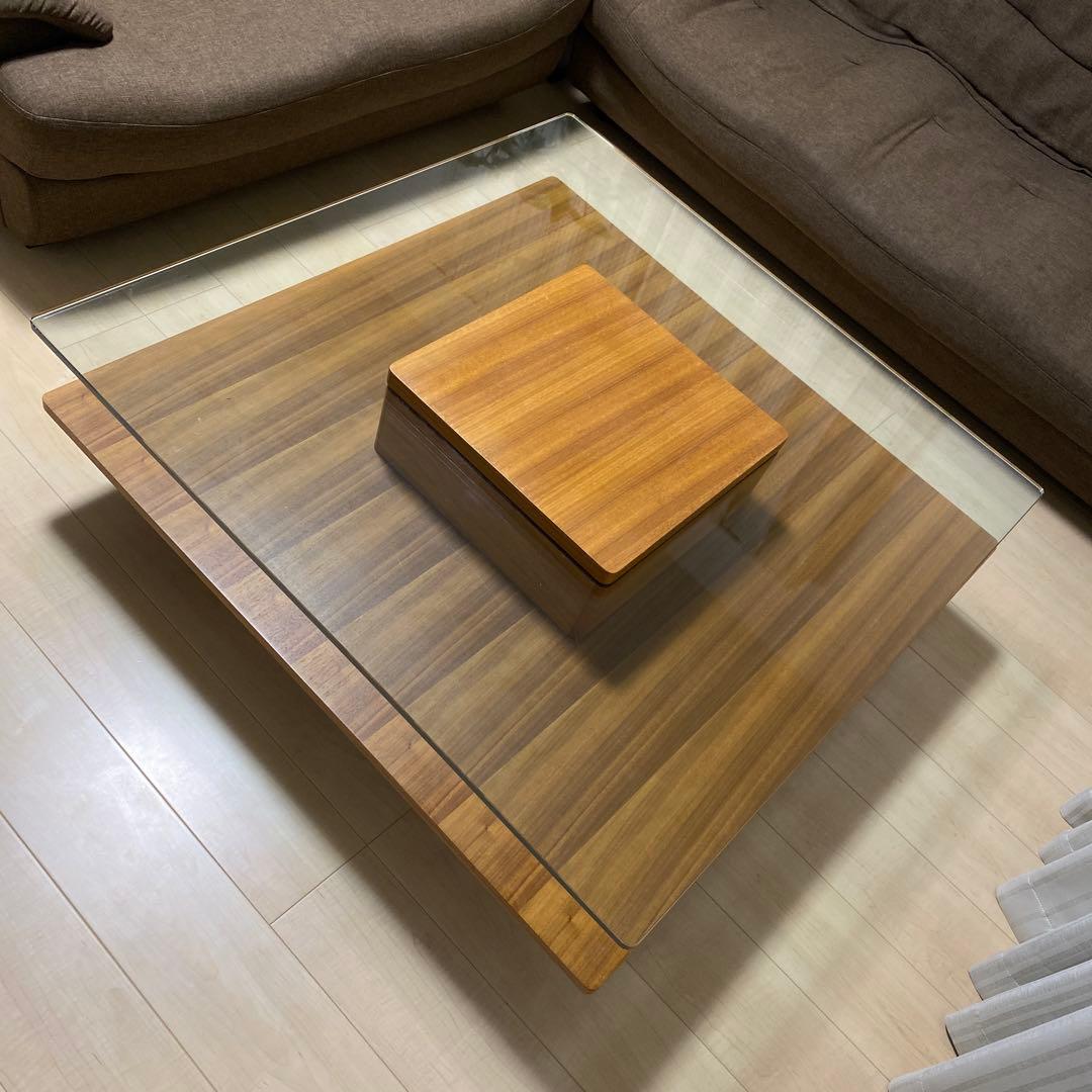 【1/5まで出品】ローテーブル センターテーブル ガラステーブル正方形