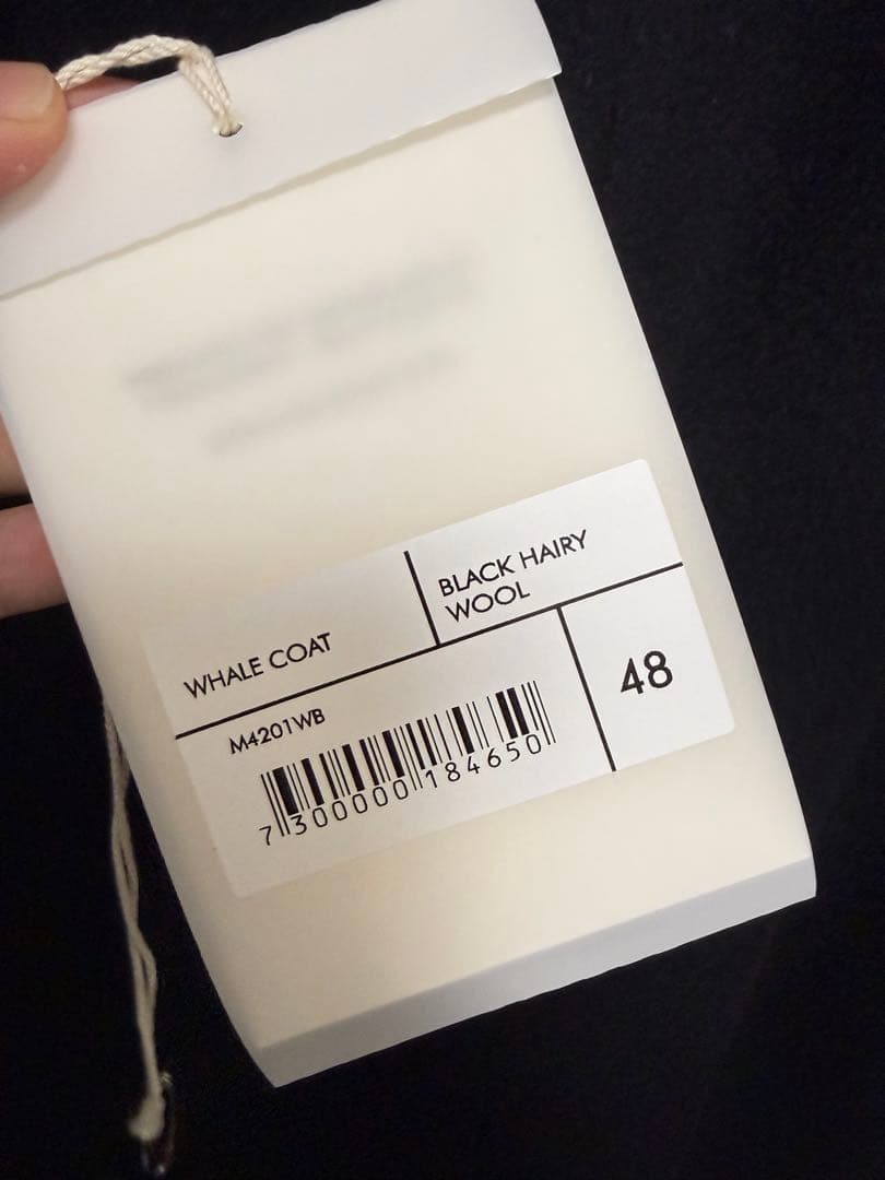 ジャケット・アウター OUR LEGACY WHALE COAT Black Hairy Wool