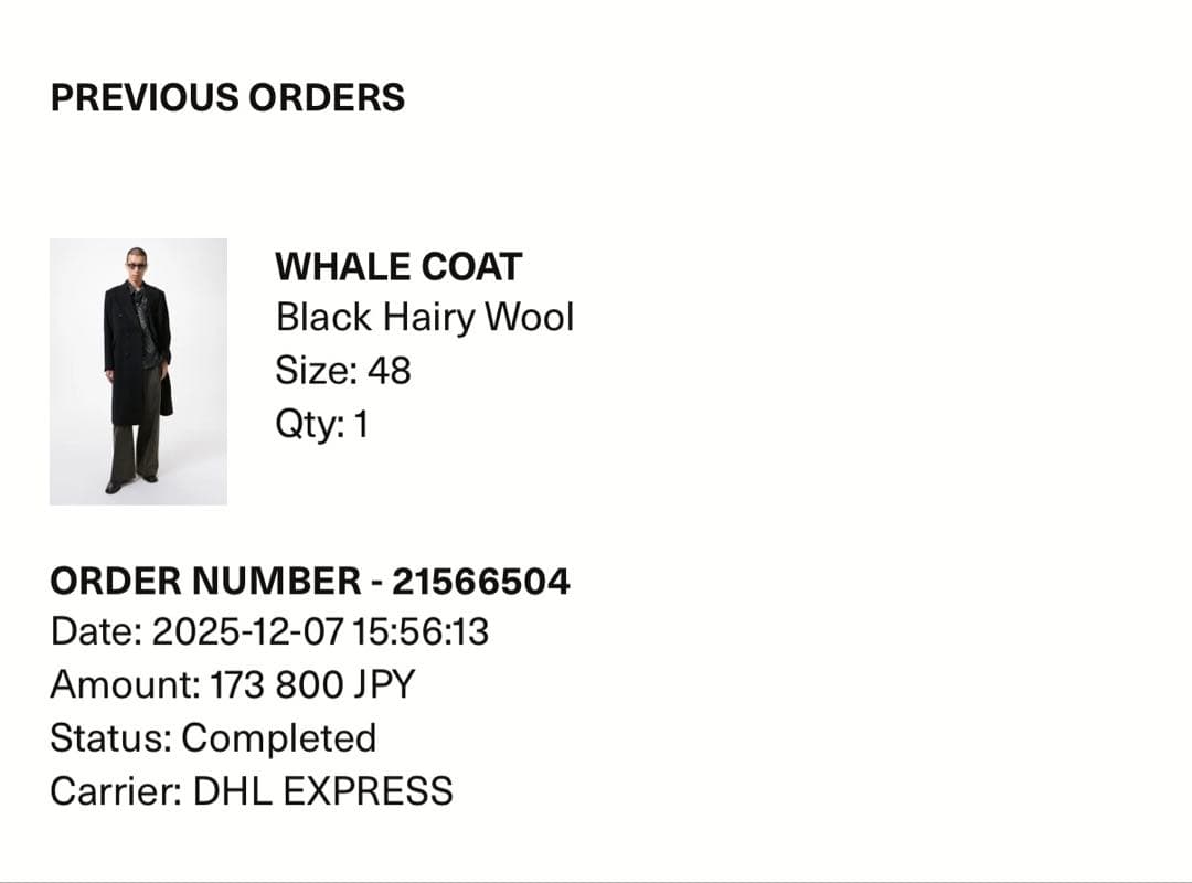 ジャケット・アウター OUR LEGACY WHALE COAT Black Hairy Wool