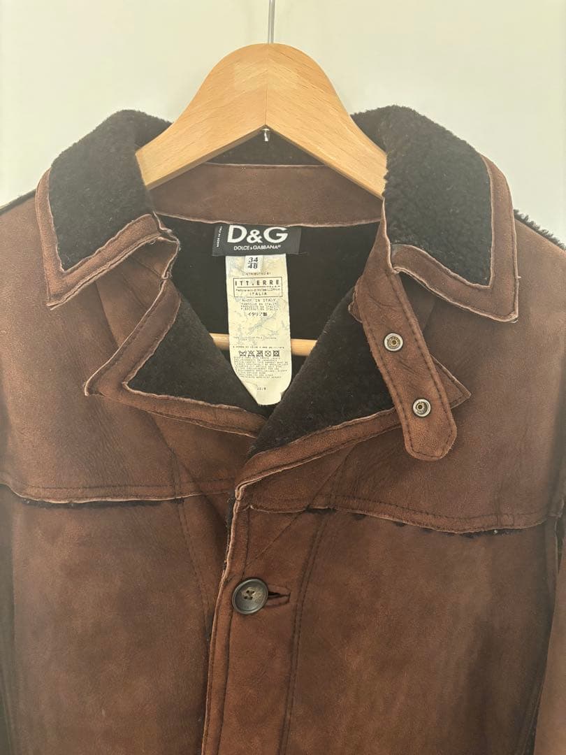 D&G スエードブラウンジャケット Lサイズ（48）