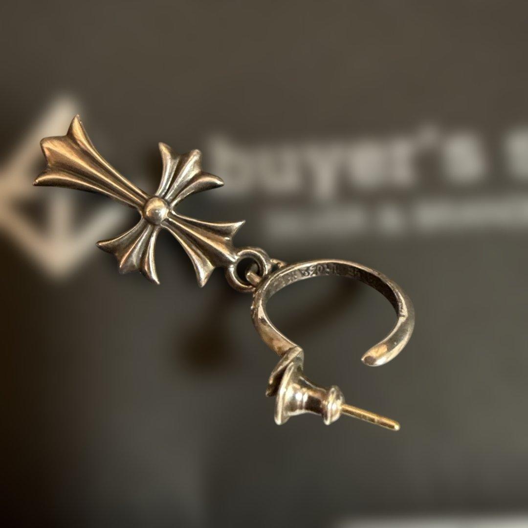 シルバー クロスモチーフ ピアス(片耳用)