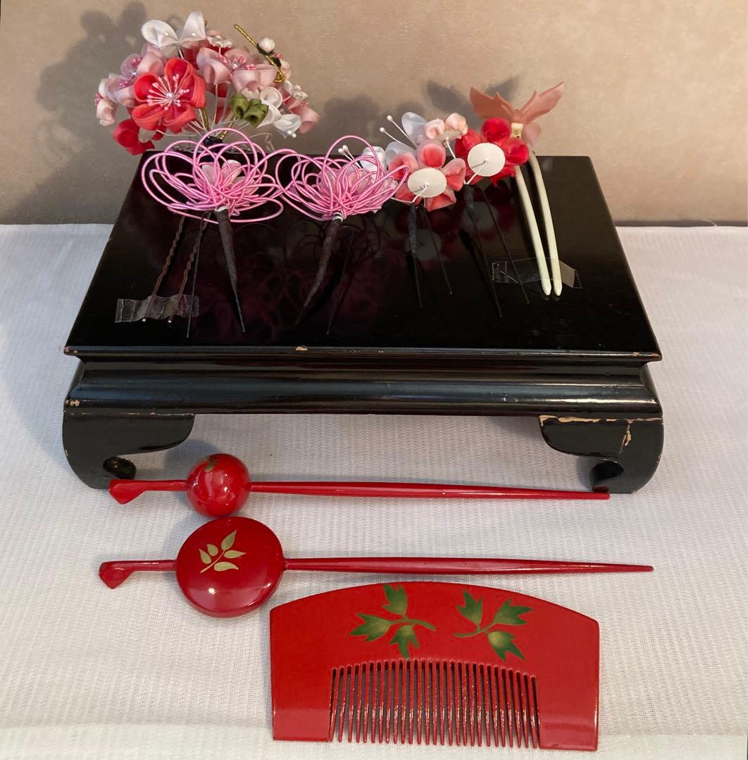 専用　成人式　てふてふ春爛漫　蝶舞う花簪　蝶ビラ簪　櫛平打ち簪　玉簪　水引簪