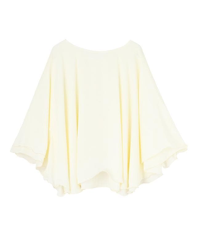 JENNE フラワーメローケープ　ホワイト　L　新品タグ付き