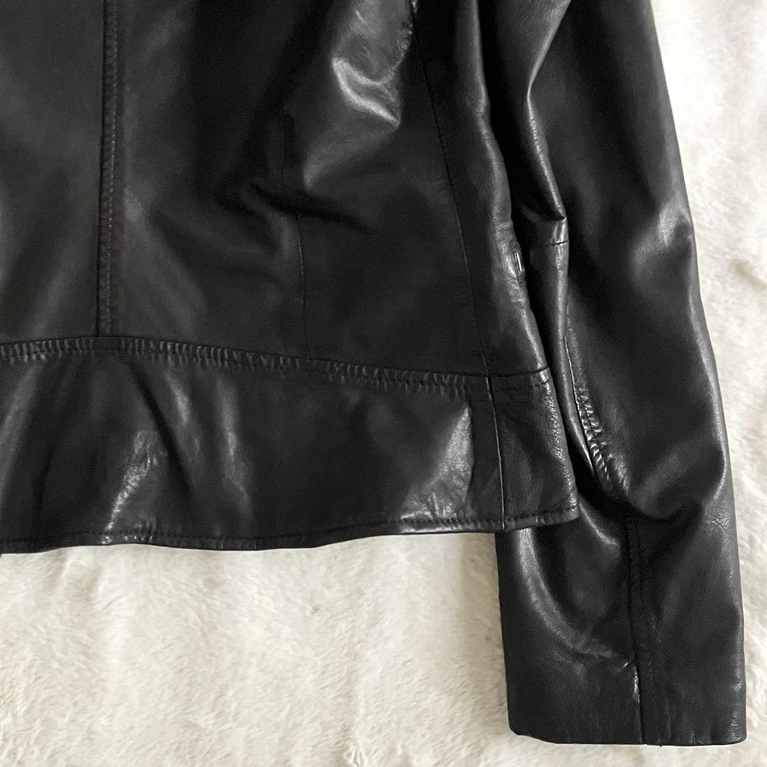 スワード Sword ラムレザー ライダースジャケット 42 ブラック