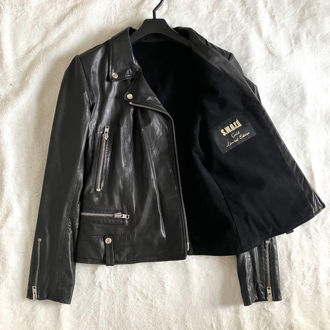 スワード Sword ラムレザー ライダースジャケット 42 ブラック