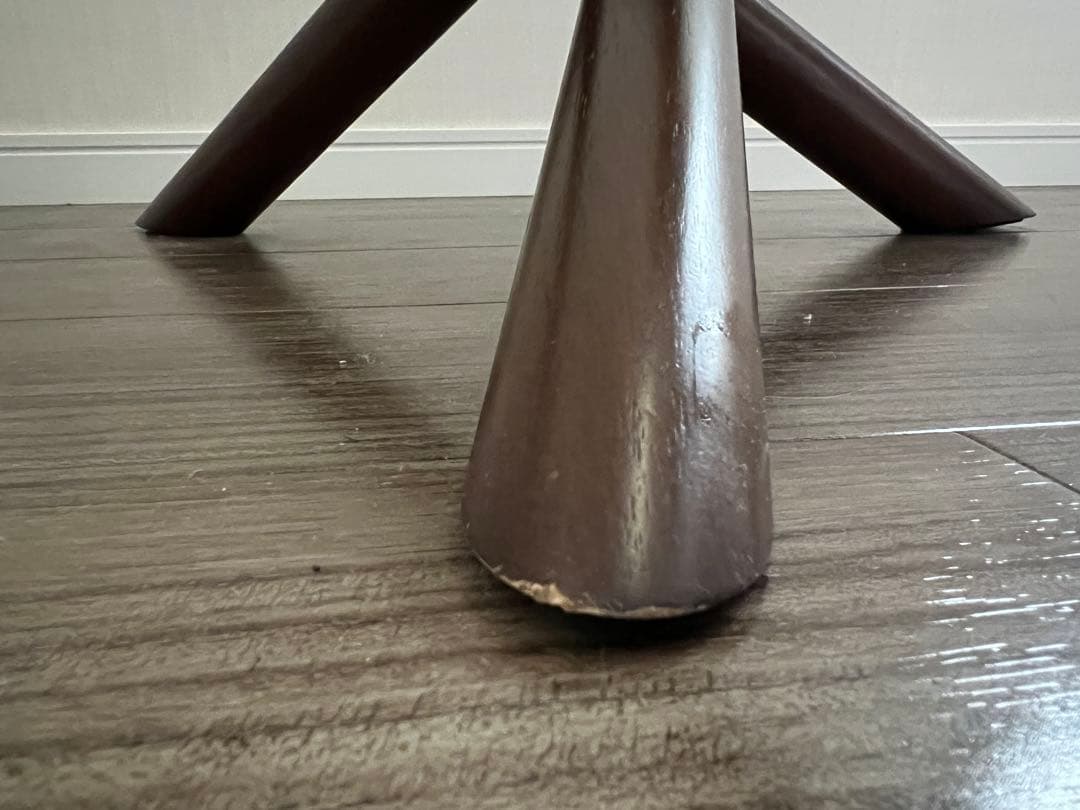 noce 円形ガラステーブル ダークブラウン